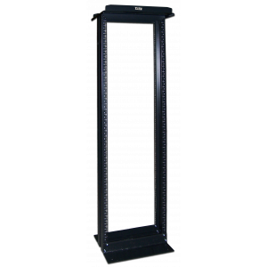 19" Two post rack, black